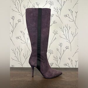 L.K Bennett Purple Suede Knee Boots